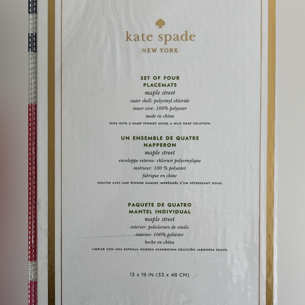 Kate Spade Maple Street placemats. Set of 4. - Picture 7 of 8